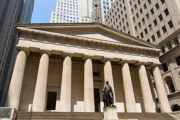 Obraz premium New York Federal hall Memorial George Washingto