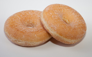 White homemade donuts