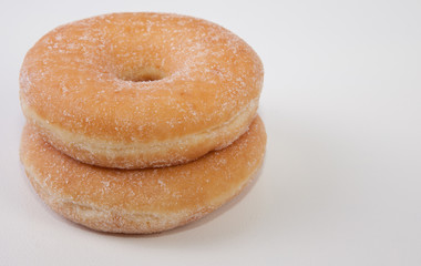 White homemade donuts