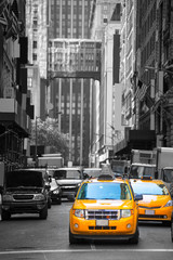 Fift avenue neigbourhood yellow cab taxi 5 th Av