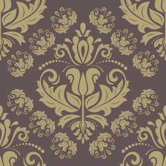 Wallpaper in the style of Baroquen. Abstract Vector Background.