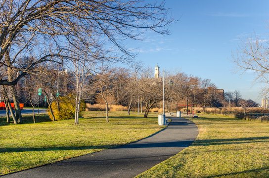 Public Footpath In Staten Island, New York