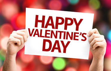 Happy Valentine's Day card with colorful background