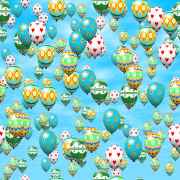 Easter eggs balloons generated hires texture