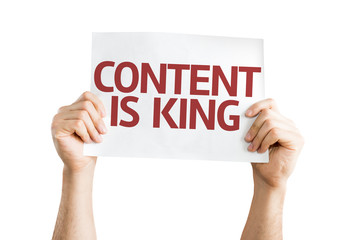 Content is King card isolated on white background