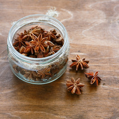 anise in a low glass jar