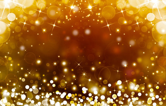 Glittery golden festive background