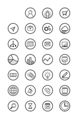 Black icons vector collection