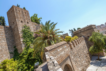Fototapeta na wymiar Interior of the Alcazaba of Malaga, Spain