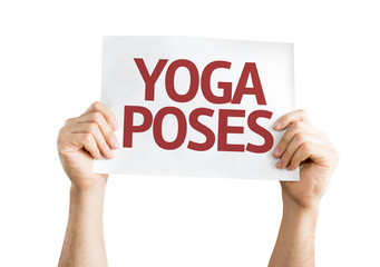 Yoga Poses card isolated on white background