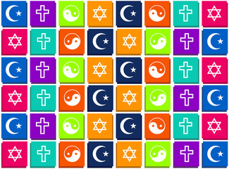 Inter religious seamless background