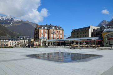 Spring view of the spa town Cauterets, French Pyrenees