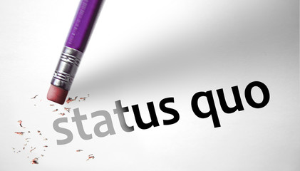 Eraser deleting the concept Status Quo - 76075646