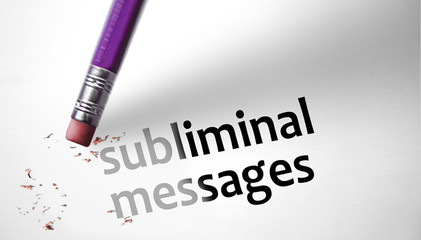 Eraser deleting the concept Subliminal Messages - 76075651