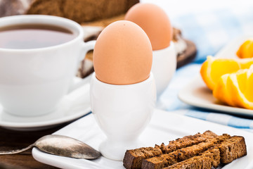 Soft boiled egg for breakfast