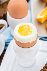 Soft boiled egg for breakfast