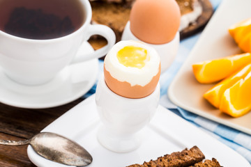 Soft boiled egg for breakfast