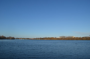 Lake Egleghem on a sunny winter day