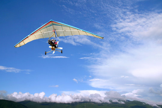 Flight Motorized hang glider