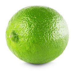 fresh lime isolated on the white background