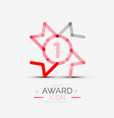Award icon, logo.