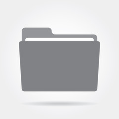 Folder icon on a white background. Flat