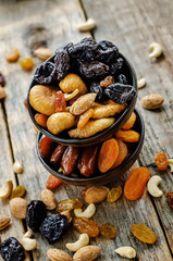 mix of dried fruits and nuts