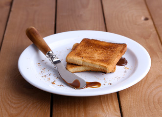 Toast bread with chocolate