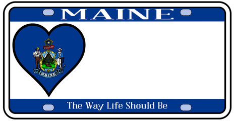 Maine State License Plate