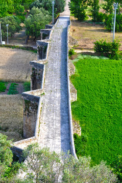 Puente antiguo de Coria, C&aacute;ceres, cauce seco del r&iacute;o Alag&oacute;n