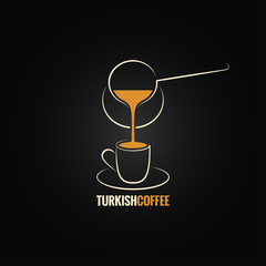coffee cup turkish recipe background