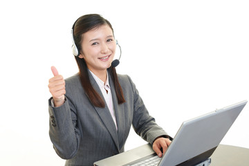 笑顔のオペレーター