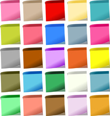 Multiple Colored Post-It Notes