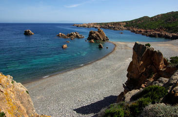 Fototapeta na wymiar Costa Paradiso Spiaggia Tinnari