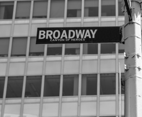 Broadway street sign Manhattan New York USA