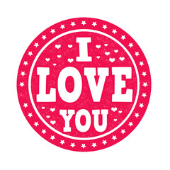 I love you stamp