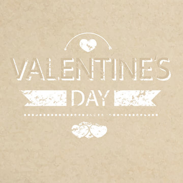 Template grunge paper valentines day card and banner.