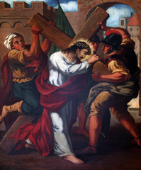 2nd Stations of the Cross, Jesus is given his cross