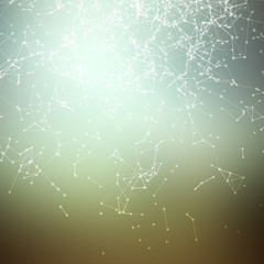 Geometric smooth abstract background. Connecting dots with lines