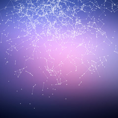 Geometric smooth abstract background. Connecting dots with lines