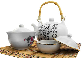 White tea set