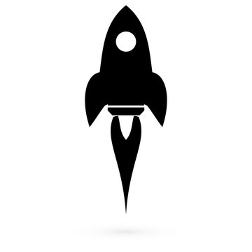 recommend clip art: Black Rocket icon. Vector.