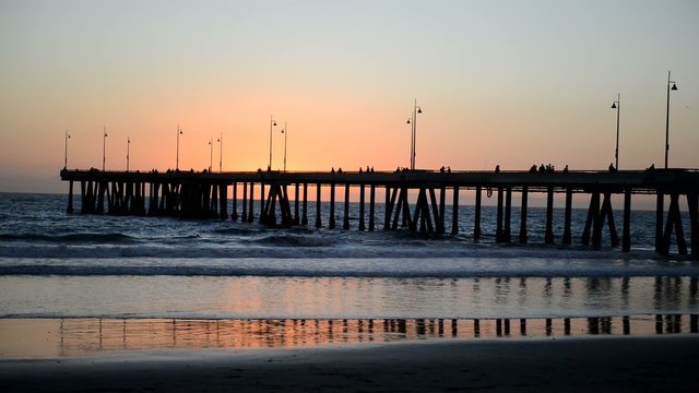Venice Beach Pier at sunset