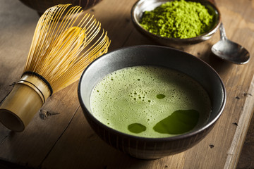 Organic Green Matcha Tea - obrazy, fototapety, plakaty