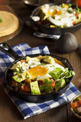 Homemade Heuvos Rancheros with Avocado