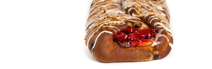 Holiday Bread With Cherries and Chocolate. Selective focus.