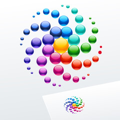 Abstract vector sign. Logo for Cosmetics, Fashion