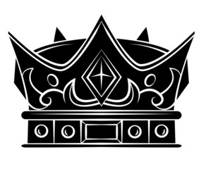 Black Silhouette : Crown Symbol