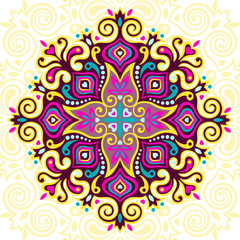 Flower Mandala. Abstract element for design