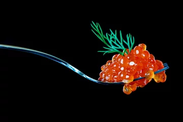 Keuken spatwand met foto Red caviar © epitavi